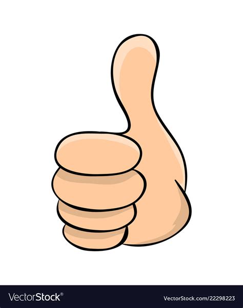 Hand thumb up cartoon symbol icon design Vector Image