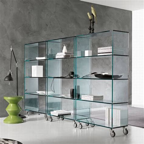 Tonelli Libreria | Glass Storage, Bookcase | Living Room Furniture - Ultra Modern | Glass ...