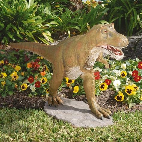 T-Rex Dinosaur Garden Sculpture | Dinosaur garden, Garden statues ...