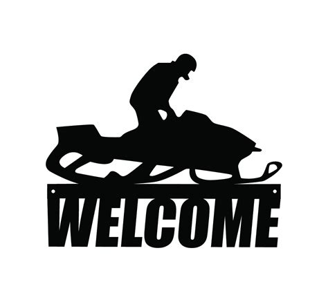 Welcome Snowmobile Sign - Etsy