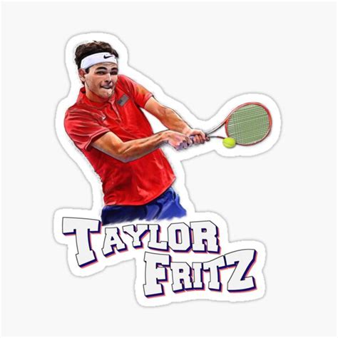 "Taylor Fritz backhand | US Tennis | Taylor Fritz drawing" Sticker for ...