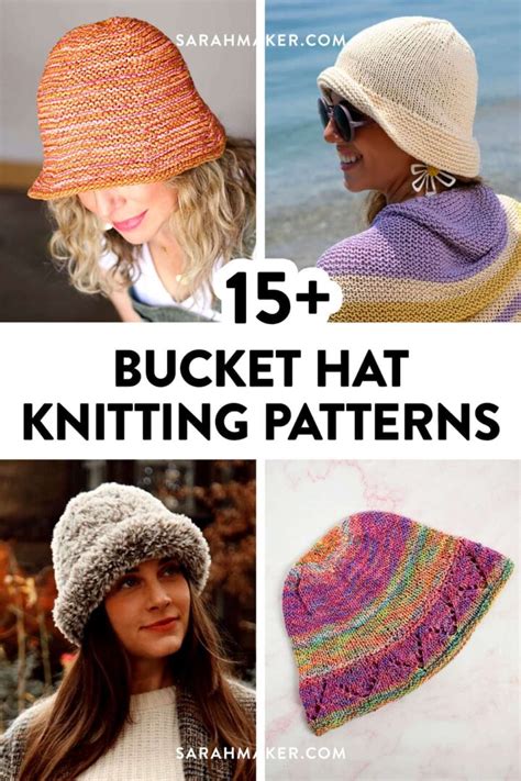 15 Free & Easy Bucket Hat Knitting Patterns - Sarah Maker