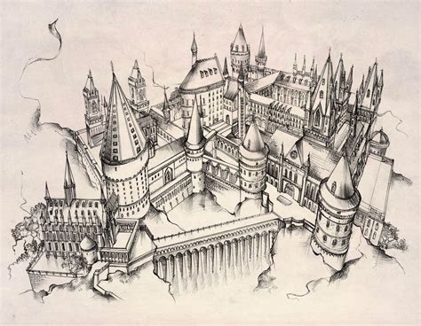 Harry Potter Castle Drawing at GetDrawings | Free download