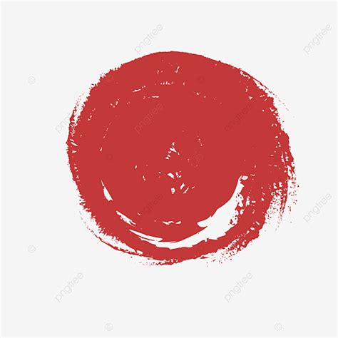 Circular Elements Vector PNG Images, Vector Red Circular Japanese Seal ...