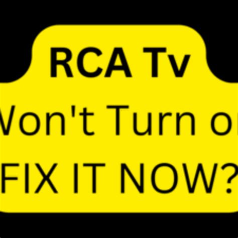 Power Struggle: Fixing Your RCA TV That Refuses to Turn On – Automate ...