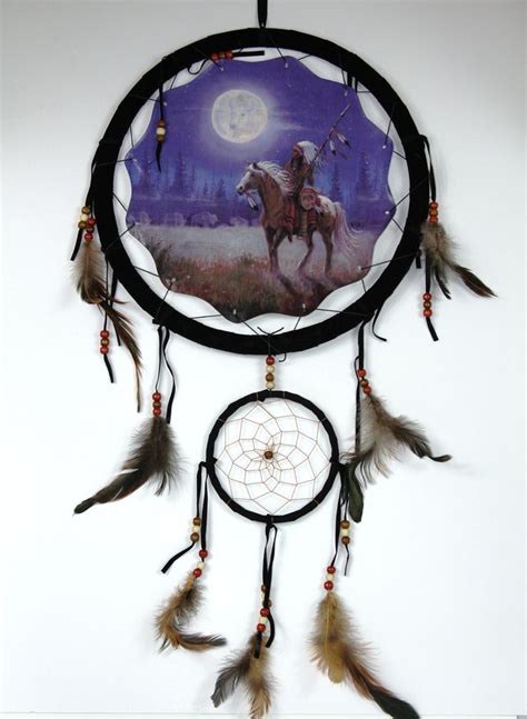 Native American on horse large dream catcher at www.jkspiritualgifts.com | Dream catcher, Large ...