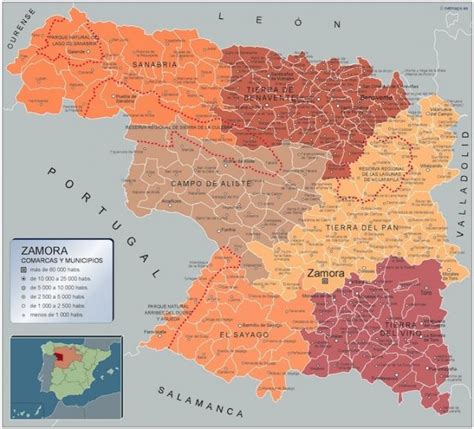 Mapas y municipios Provincia de Zamora | Mapas España descargar e imprimir