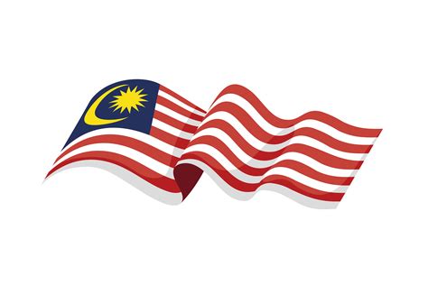 Malaysia Flag Wave Vector Clipart