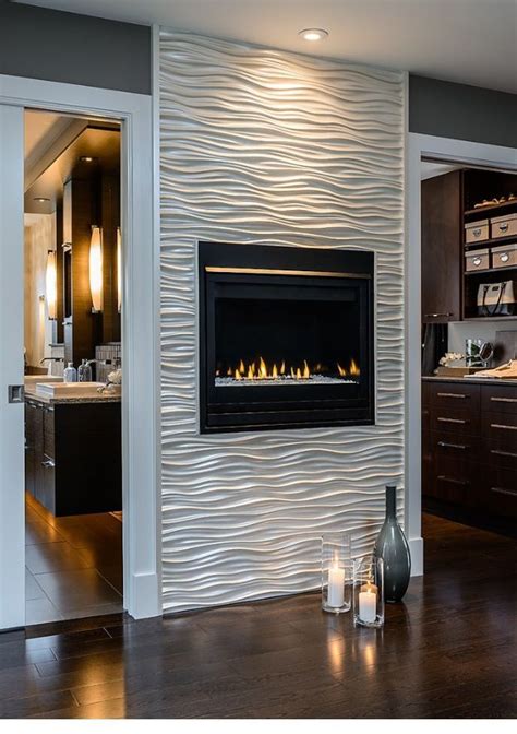 Great modern fireplace | Fireplace design, Tiled fireplace wall, House design