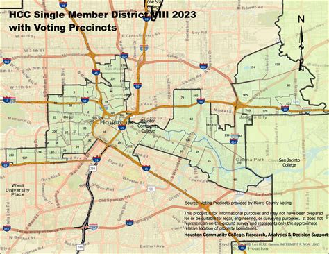 Single Member District VIII Map with precincts | Houston Community ...