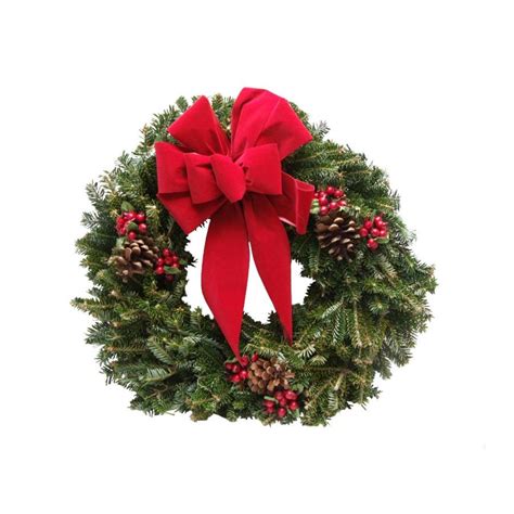 Shop 22-in Fresh Balsam Fir Christmas Wreath at Lowes.com