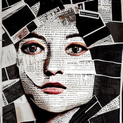 Premium Photo | Woman collage portrait made of newspapers and magazines ...