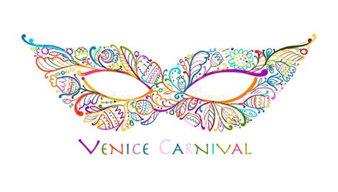 Carnival Venetian Mask Ornamental for Your Design Stock Vector - Illustration of elegant ...