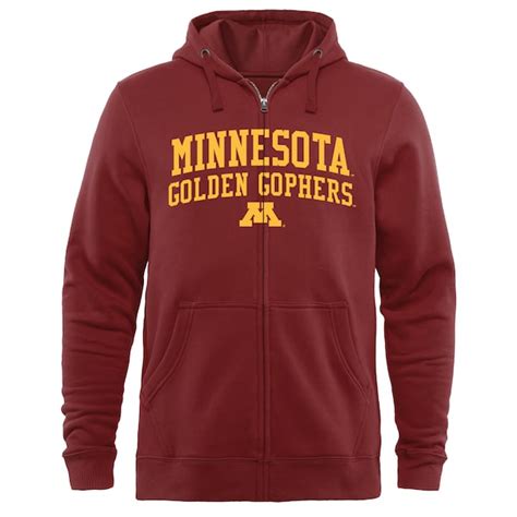 Minnesota Golden Gophers Maroon Arched School Name & Mascot Full-Zip Hoodie