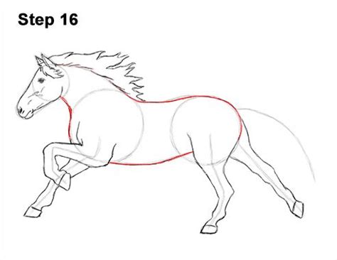 Horse Running Drawing 16 | Horse running drawing, Horse drawings, Horse ...