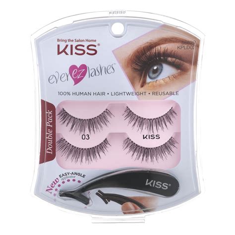 KISS Ever EZ False Eyelashes, Double Pack, 03 - Walmart.com