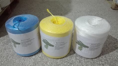 Split Film Fibrillate Twisted 2.5g / M Yellow Banana Rope Twine Virgin PP Material