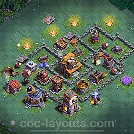 Top Builder Hall Level 4 Base Layouts with Links for COC Clash of Clans 2023 - BH4