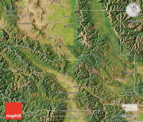 Satellite Map of Missoula County