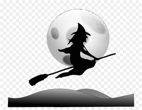 Free Witch Moon Silhouette, Download Free Witch Moon Silhouette png ...