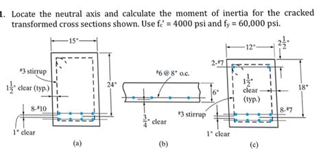 Solved Locate the neutral axis and calculate the moment of | Chegg.com