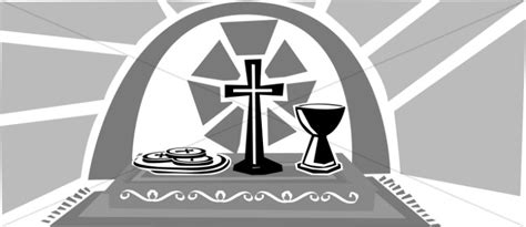 Black and White Communion Elements | Lent Clipart