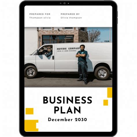 Moving Company Business Plan Template Fifth