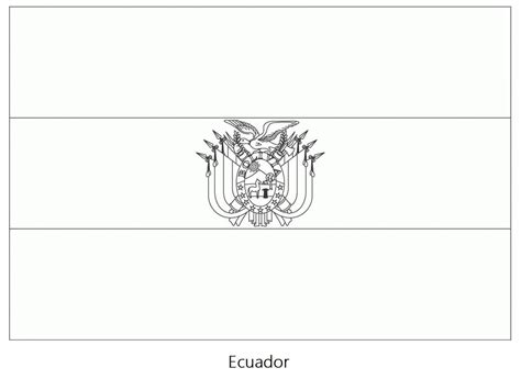 Print Ecuador Flag coloring page - Download, Print or Color Online for Free