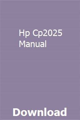 Hp Cp2025 Manual | Manual, User guide, Bali travel guide