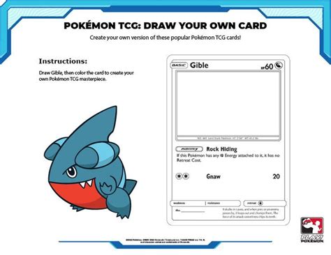 Draw your own Gible TCG card! in 2023 | Pokemon party games, Play pokemon, Pokemon birthday party