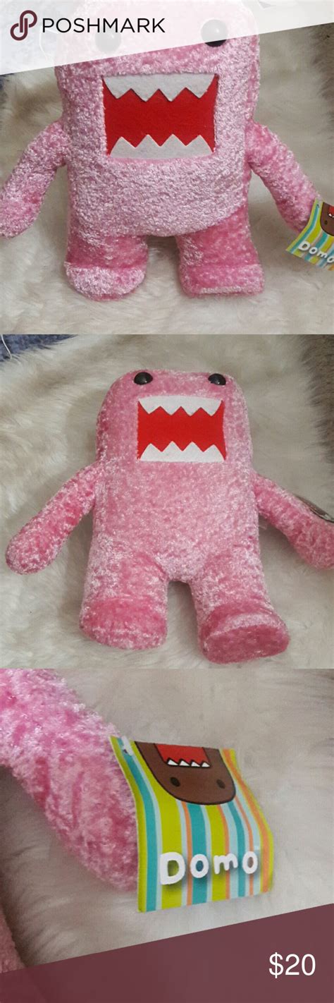 Nwt pink domo plush toy | Pink, Plush toy, Plush