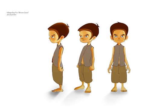 Village Kid- Character for 2d short film-Bhoot Gaun | Cartoon character design, Kid character ...