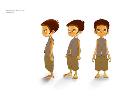 Village Kid- Character for 2d short film-Bhoot Gaun | Cartoon character design, Kid character ...