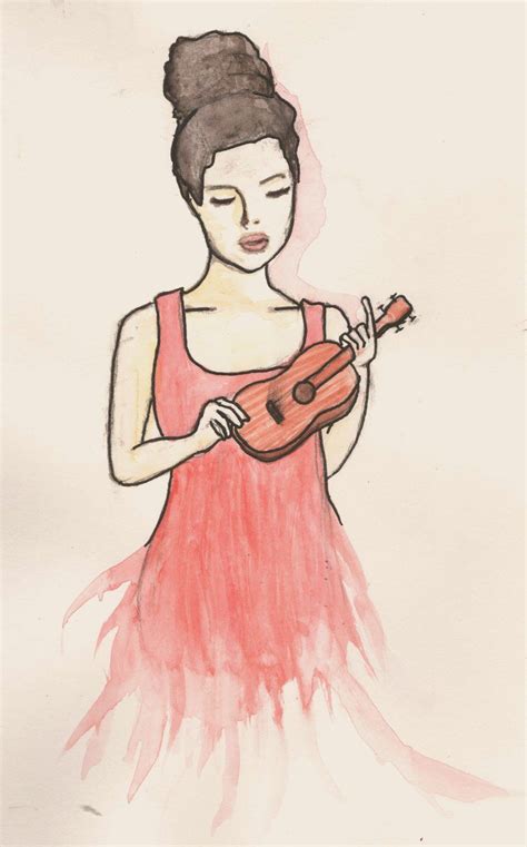 Ukulele Girl by ArtByElinor on deviantART | Ilustração, Riscas