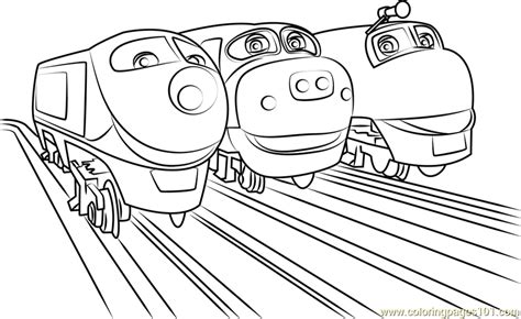 Wilson, Brewster and Koko Coloring Page for Kids - Free Chuggington ...