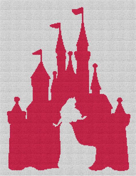 Sleeping Beauty/Aurora / Disney Castle – Single Crochet Written Graphghan Pattern – 06 (183×240 ...