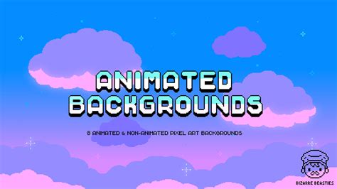 8 Pixel Art Animated Backgrounds - Day-time Skies :: Behance