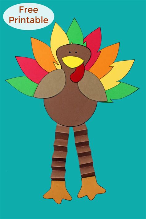 Free Printable Turkey Craft for Thanksgiving - Mama Likes This