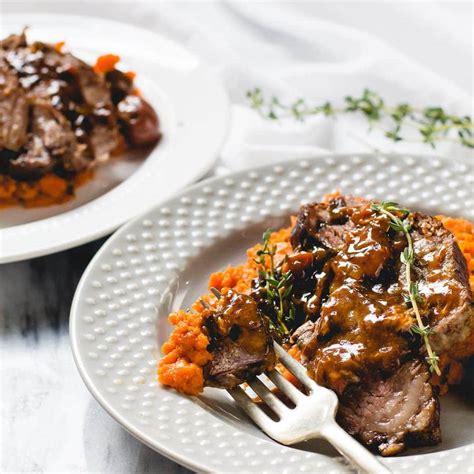 Slow Cooker Braised Beef with Carrot Mash (AIP, Paleo)