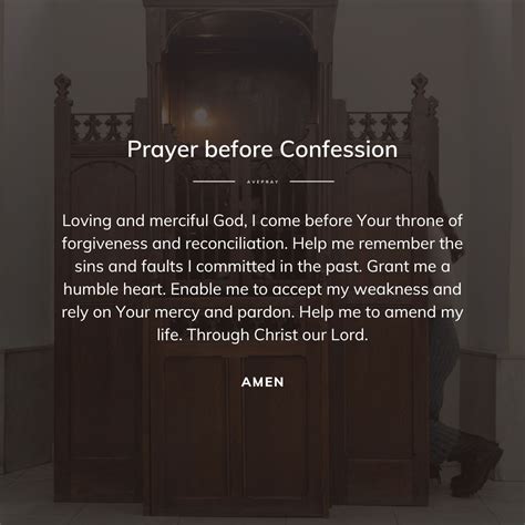 Prayer before Confession