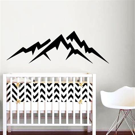 Mountain Wall Decal Vinyl Sticker Decals Mountains Wall Decal | Etsy