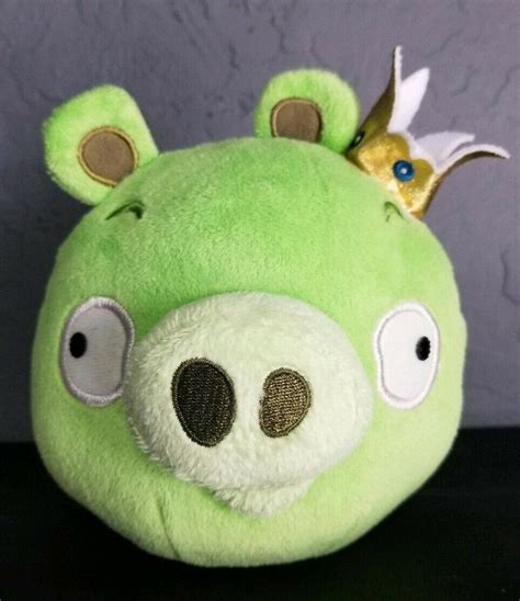 Angry Birds Plush King Pig Crown Stuffed Animal Bird Toy Bad Piggies 5" | #2004686307