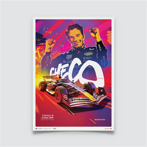 Sergio Pérez | 2023 Oracle Red Bull Racing | Red Bull Poster | Automobilist