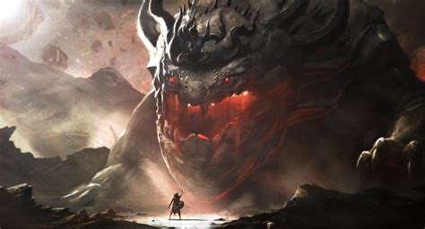 Black monster digital wallpaper, fantasy art, giant HD wallpaper ...