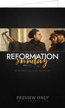 Reformation Sunday - Print-Ready Bulletins | Igniter Media