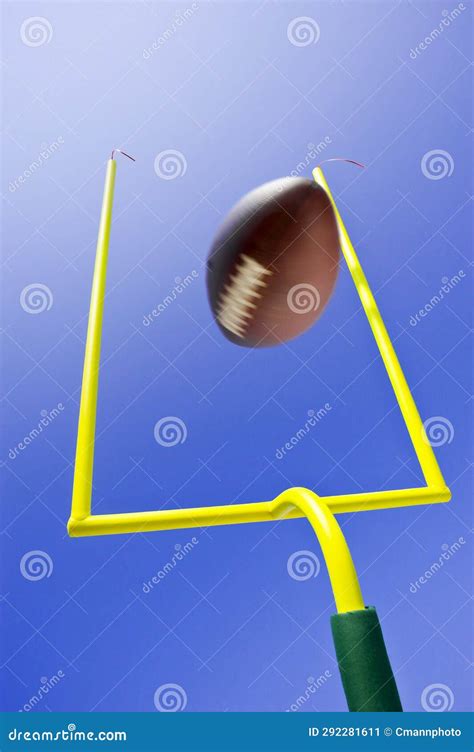 Ball Kicked during Field Goal in Game of American Football Stock Image - Image of sport, yellow ...