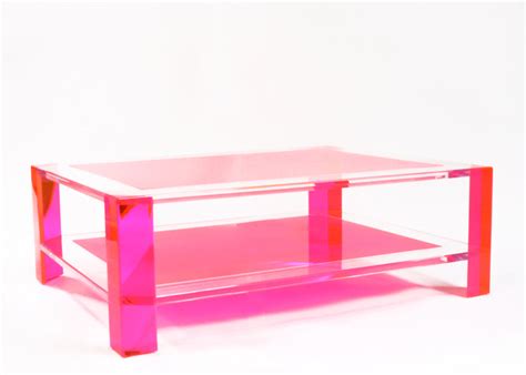 AVF Acrylic Lucite Sledge Coffee Table | Modern Luxury Decor