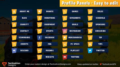 Free Fortnite Twitch Panels - TacticalLionDesigns