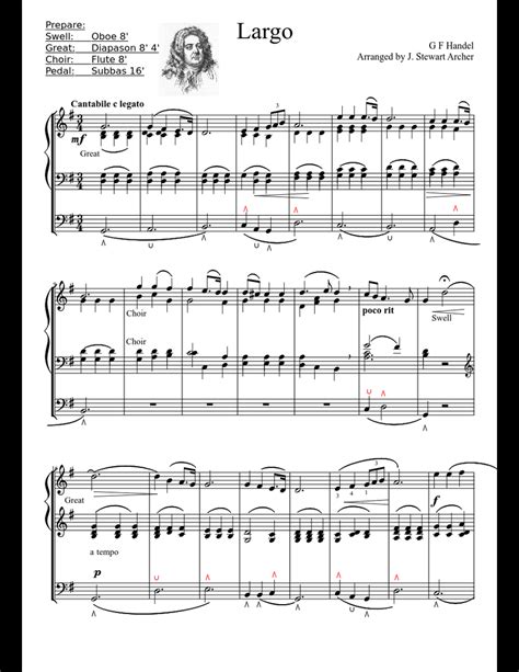 Largo sheet music download free in PDF or MIDI