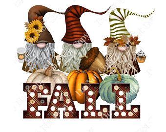 Autumn Gnome Digital Art Cute Fall Gnomes Autumn Gnome Clip - Etsy | Funny holiday gifts ...